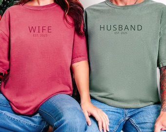 Matching Couples Shirt, Christmas Shirts, Husband Wife Shirts, Couples Matching Tshirt, Wife Husband Gift, Our First Christmas Present