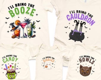 Halloween Family Shirts, Funny Matching Tees, I'll Bring The Group Party Shirts, Costume Tees, Pumpkin Patch Tees, Dad Mama Kid Shirts