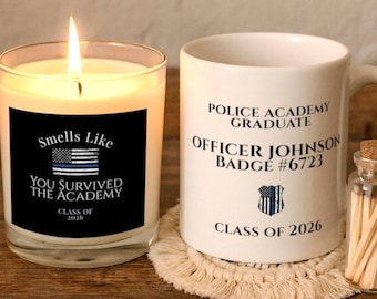 Police Graduation Gift Box for Son, Police Academy Graduate Gift Set, Class of 2026, Personalized Cop Gift Basket for Him, New Officer Gift
