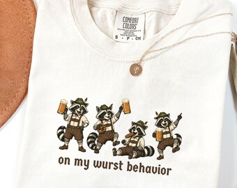 Funny Oktoberfest Raccoon Shirt, Beer Drinking Raccoon Tee, Trash Panda Beer Shirt, German Festival Tshirt, Comfort Colors Brewery Tour Tee
