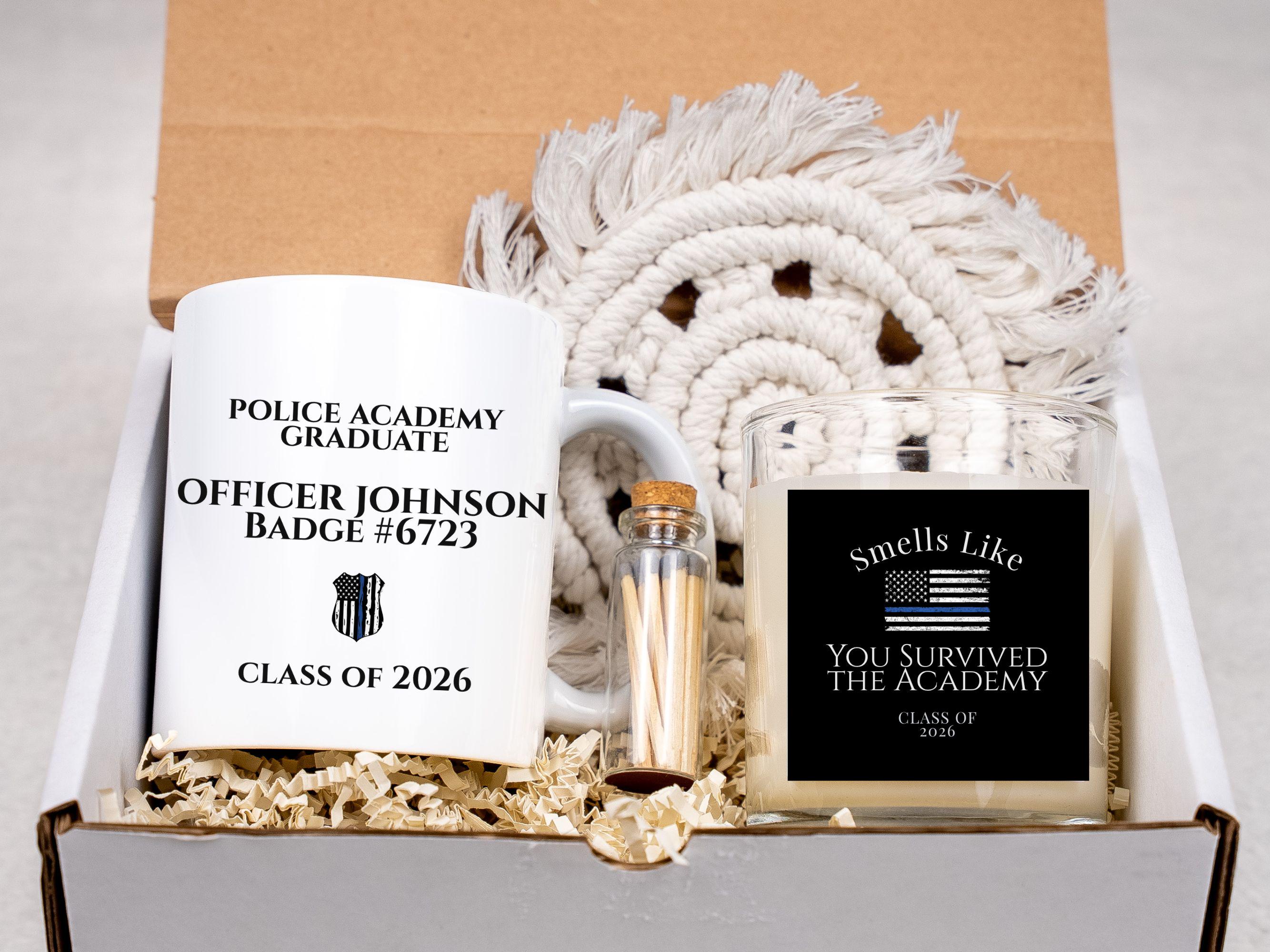 Cop Graduation Generic Police Graduation Gift Box for Son, Police Academy Graduate Gift Set ...