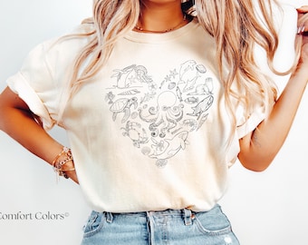 Ocean Conservation Shirt, Protect the Ocean Tee, Marine Animal Shirt, Save the Sea Tee, Whale Shark Dolphin Turtle Lover Gift, Sea Shirt