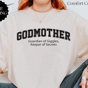 Godmother Proposal Shirt, Funny Godmother Gift, Baptism Gift, Mother&#39;s Day Christmas Birthday Gift for Godmother, Godmother Tee