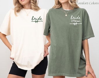 Camisetas para damas de honor, camisetas para despedida de soltera, regalo para la fiesta nupcial, camiseta para proponer damas de honor, colores personalizados para la comodidad de la novia, camisetas a juego para grupos.