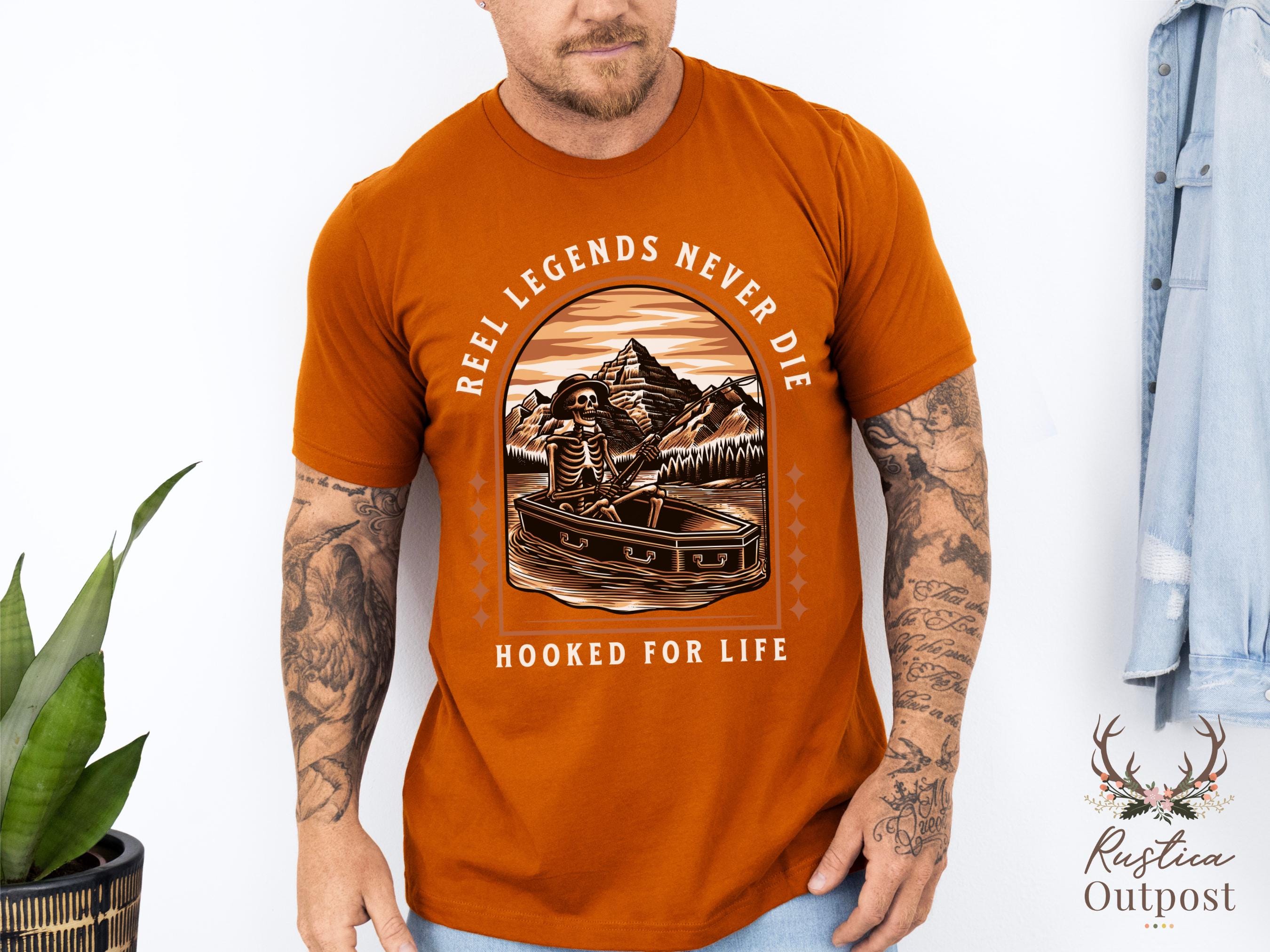 Cadeau de pêche pour homme, chemise Reel Legends Never Die, cadeau de pêche, chemise de pêche à la ligne humoristique, t-shirt de pêche pour papa, chemise de pêche drôle, t-shirt du pêcheur - France