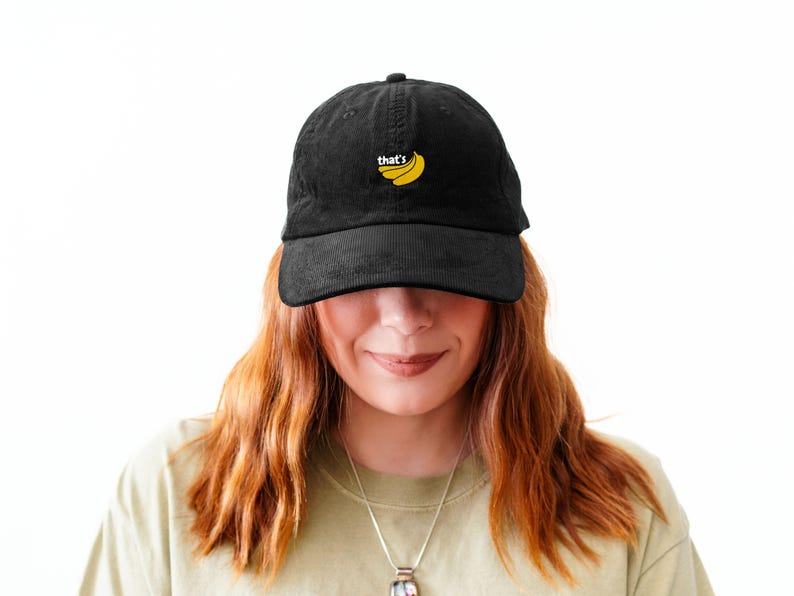 Gorra divertida para papá, gorra de béisbol bordada, regalo original para ella o para él, gorra banana para papá, gorra novedosa para hombre, regalo para el Día del Padre. Black