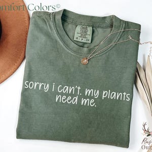 Plant Lover Shirt, Plant Mom Dad Shirt, Sorry I Can&#39;t Plant Tee, Gardening Gift, Plant Lady Shirt, Introvert Tee, Comfort Colors Unisex Tee