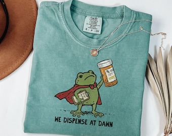 Funny Pharmacist Shirt, Medieval Frog Shirt, Pharmacy School Graduation Gift, Future Pharm Tech Comfort Colors Shirt, Trendy PharmD Gift