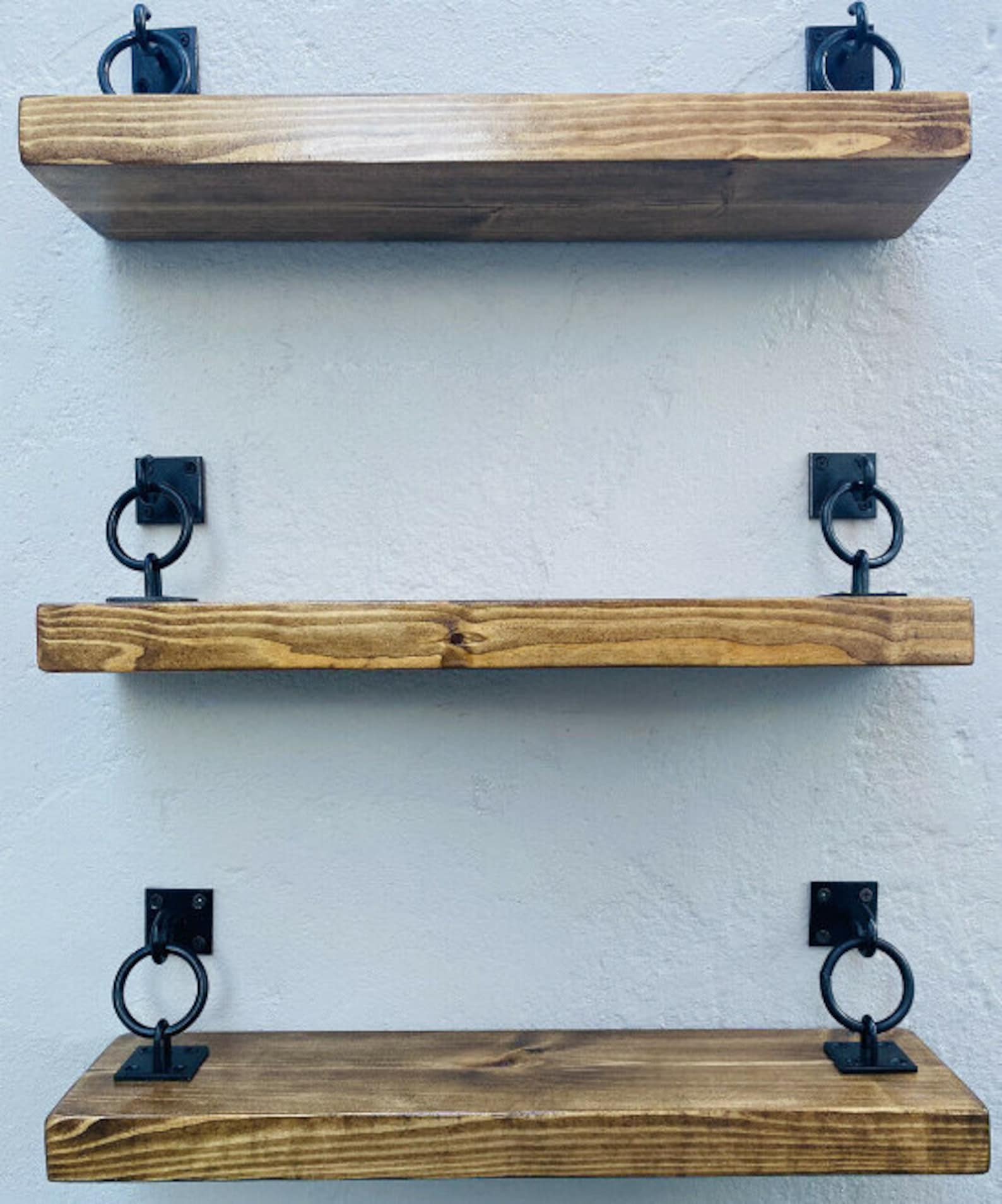 Rustic Floating Shelves Wooden Shelf Chunky Handmade Bespoke Etsy
