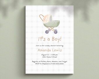 Plantilla de invitación para baby shower