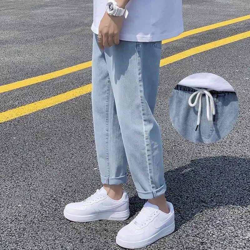 Mens Straight Leg Light Blue and Blue 