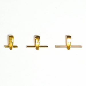Convert Pin to Pendant gold tone set of 3, small, medium, large
