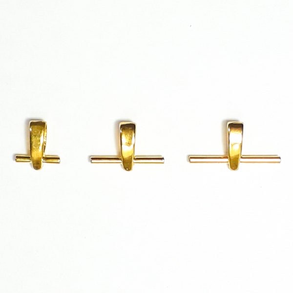 Convert Pin to Pendant gold tone set of 3, small, medium, large