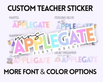 Custom Name - Teacher Sticker