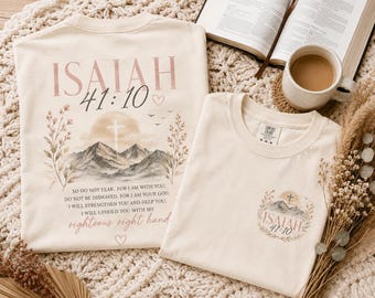 Isaiah 41:10 Christian Comfort Colors Shirt | Faith-Based Graphic Tee | Boho