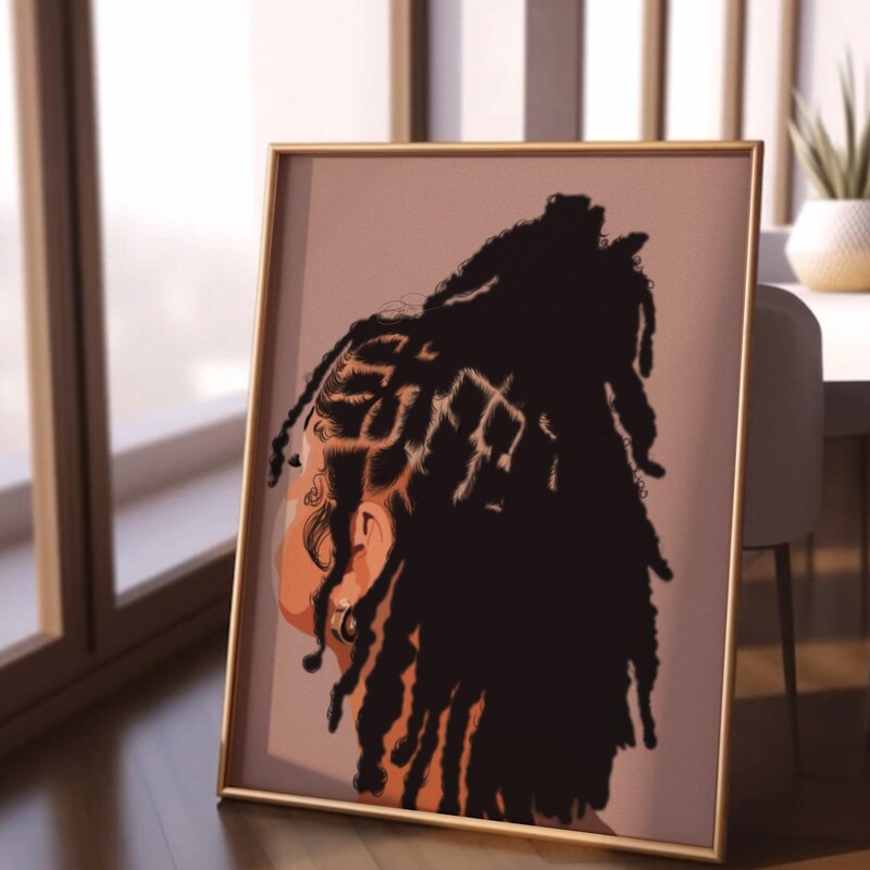 Black Woman With Locs - Etsy