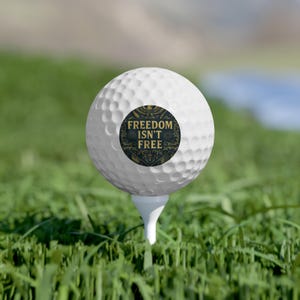 Custom Golf Balls Set - Freedom Isn&#39;t Free Design, Perfect for Golf Lovers, Gift for Sports Fans, Father&#39;s Day, Birthday, Holidays