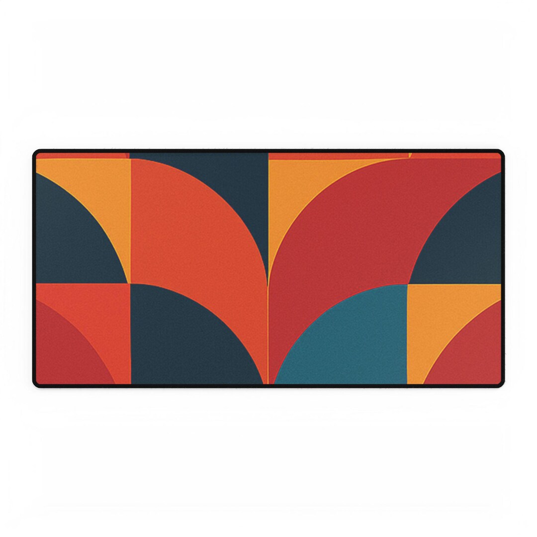 Geometric Desk Mat: Modern Office Decor, Ergonomic Workspace - Etsy