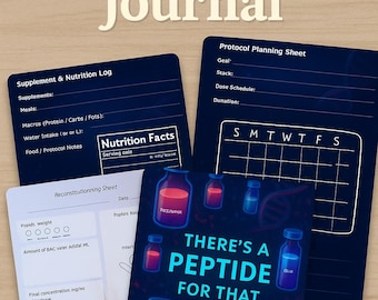 Diario dei peptidi: programma giornaliero e agenda per il benessere (stampabile)