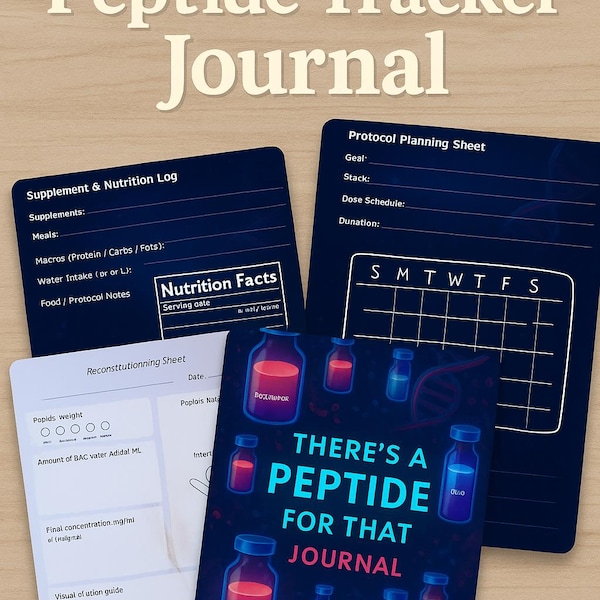 "Peptid Journal Tracker: Tagesplaner & Wellness Planer (Printable)"