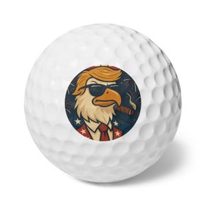Patriotic Golf Balls Set, 6pcs - Unique Golf Accessories, Golf Gifts, Sports Fun, Outdoor Barbecues, Memorial Day, Independence Day