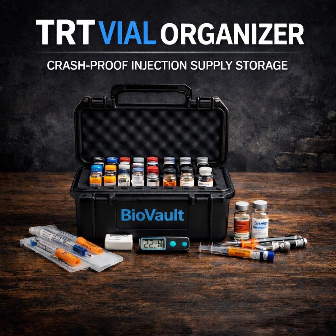 Biovault TRT Vial Organizer | Crash-proof Injection Supply Storage Case ...