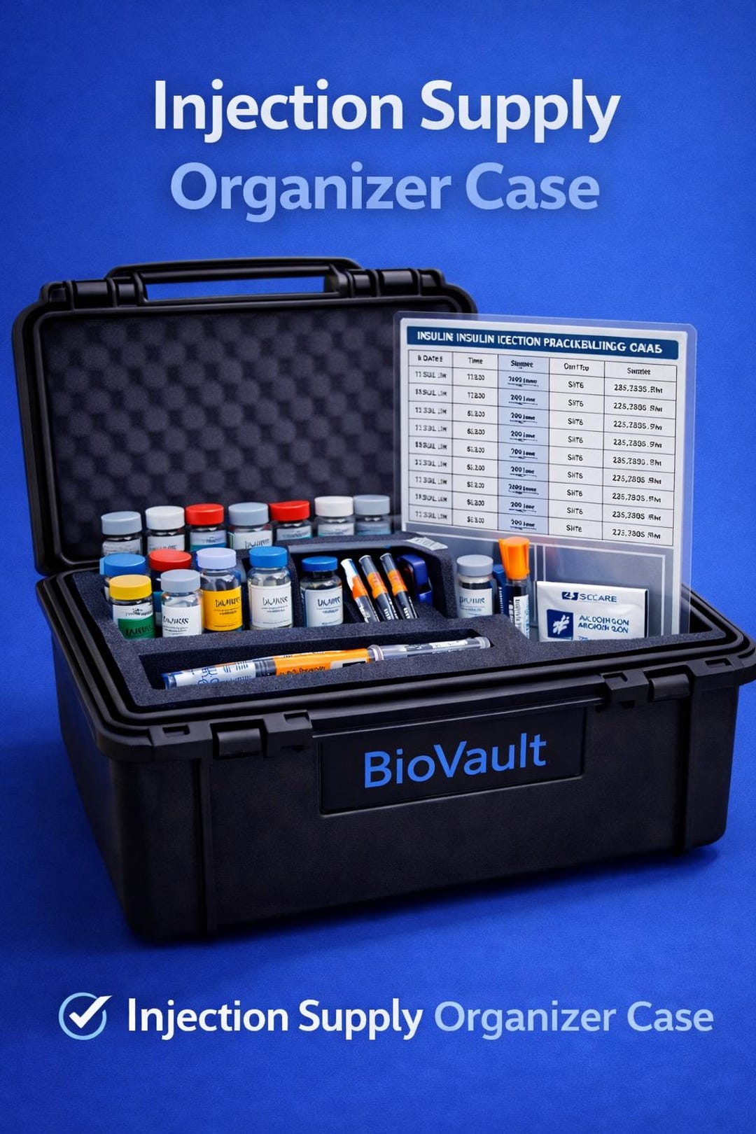Doctor Injection Box Injection Supply Organizer Case | Syringe & Vial Storage Box | Medical ...