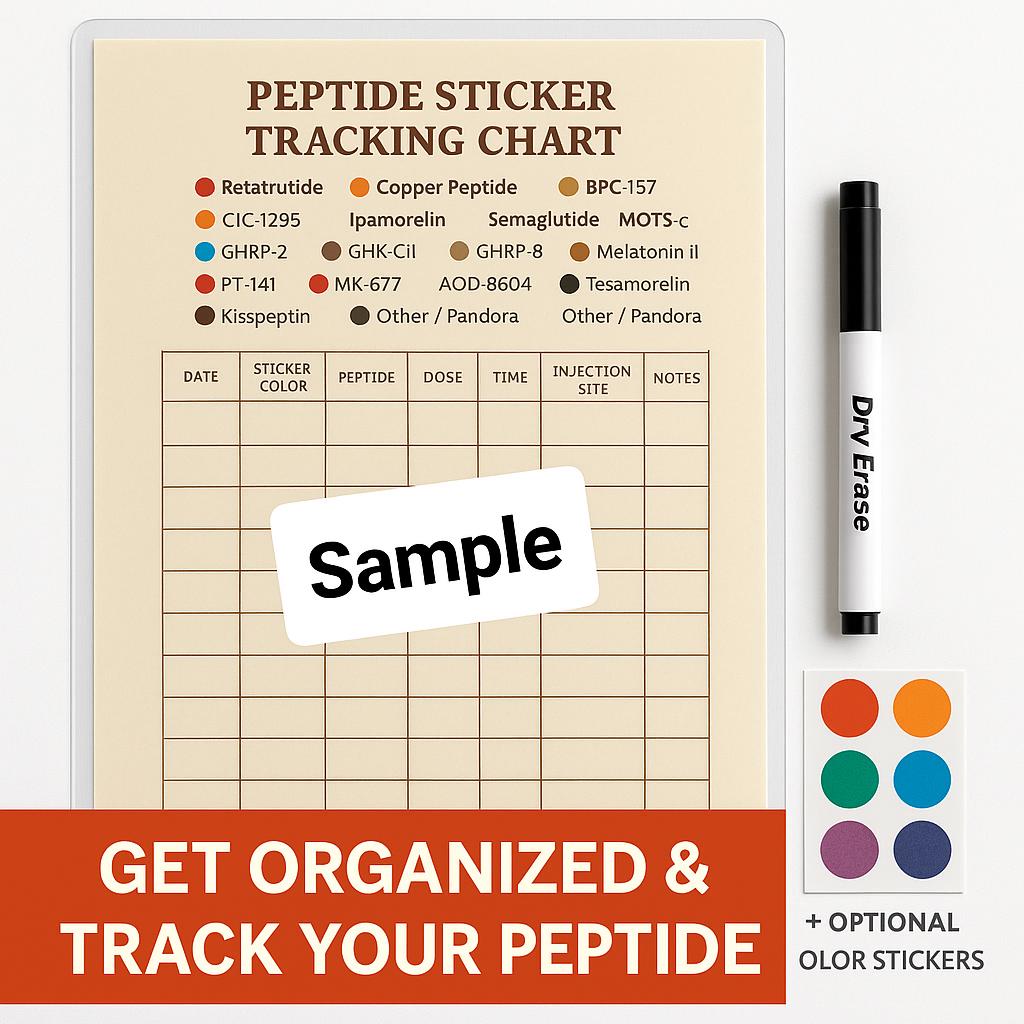 Peptide Protocol Tracking Bundle: Laminated Charts, Stickers, Markers - Etsy Peptide Protocol Tracking Bundle: Laminated Charts, Stickers, Markers - Etsy
