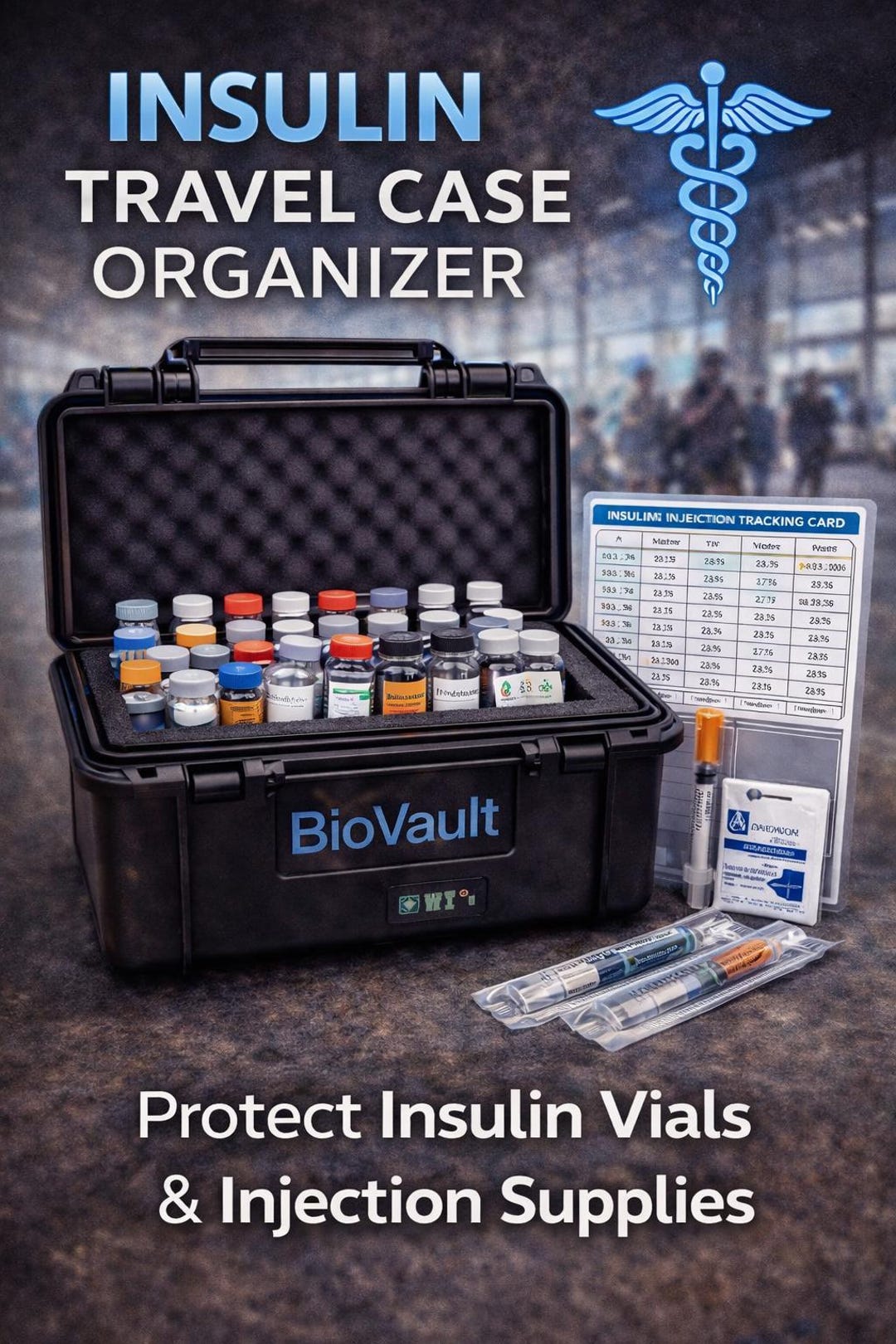 Biovault Insulin Travel Case Organizer – Hard Shell Diabetic Injection ...