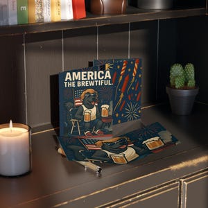 Americana Grußkarten Set - Perfekt für Feiern, Grillabende und Vaterländische Momente, Lustige Karten für Freunde, Urlaubsgrüße,