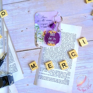 Schlüsselanhänger aus Harz und kleine Dankeskarte – Muggellehrer – Harry Potter – Geschenk für Lehrer/Lehrerin/Herrin