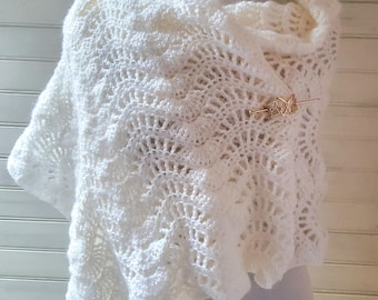 Estola de ganchillo - Para mujeres o adolescentes - Para bodas, ceremonias o para abrigarse