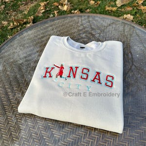 Kansas City Soccer 6 Embroidered Crewneck Sweatshirt image 7