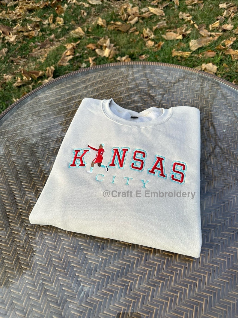 Kansas City Soccer 6 Embroidered Crewneck Sweatshirt image 7