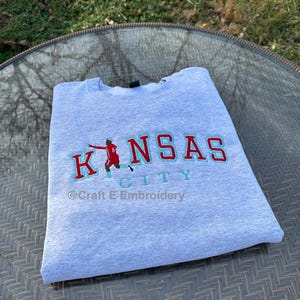 Kansas City Soccer 6 Embroidered Crewneck Sweatshirt image 9
