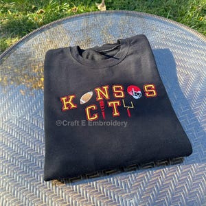 Kansas City Football Icons Embroidered Crewneck Sweatshirt image 6