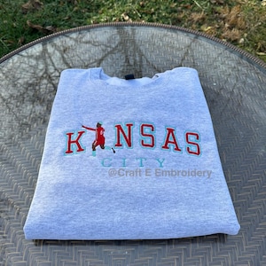 Kansas City Soccer 6 Embroidered Crewneck Sweatshirt image 3