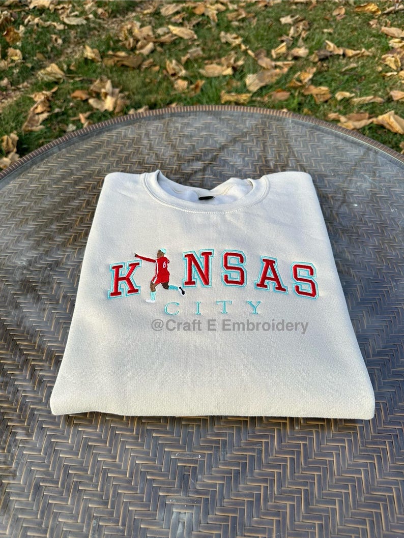 Kansas City Soccer 6 Embroidered Crewneck Sweatshirt image 1
