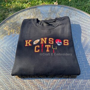 Kansas City Football Icons Embroidered Crewneck Sweatshirt image 2