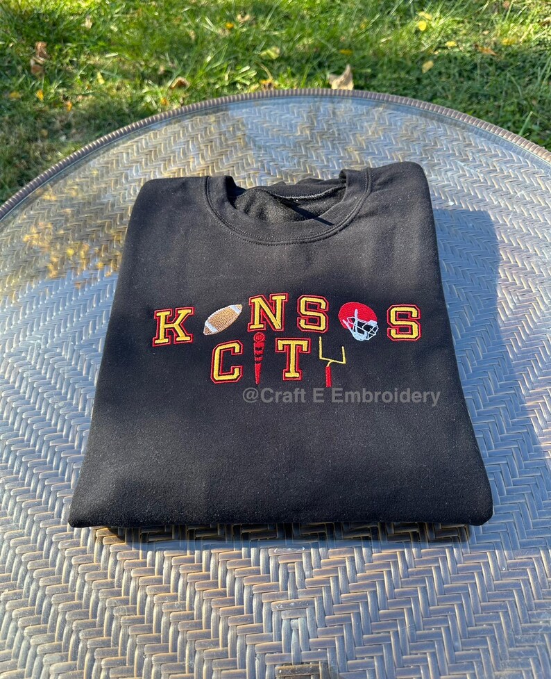 Kansas City Football Icons Embroidered Crewneck Sweatshirt image 2