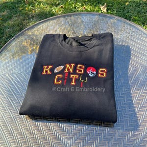 Kansas City Football Icons Embroidered Crewneck Sweatshirt image 4