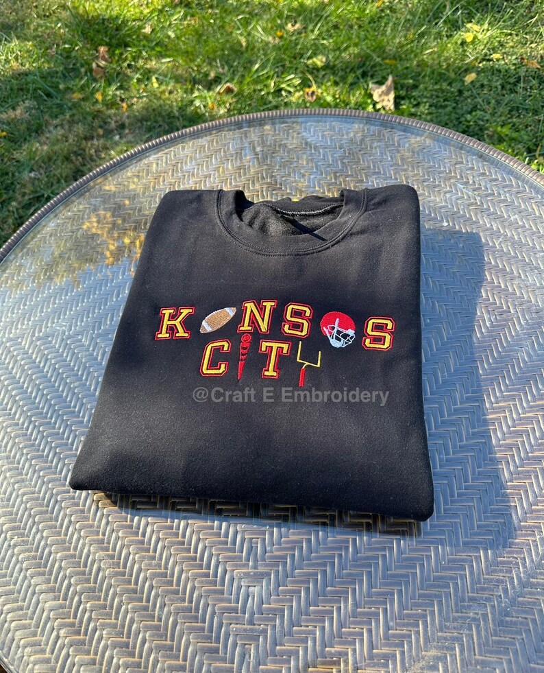 Kansas City Football Icons Embroidered Crewneck Sweatshirt image 4