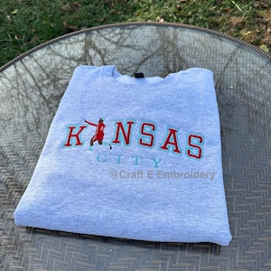 Kansas City Soccer 6 Embroidered Crewneck Sweatshirt image 6