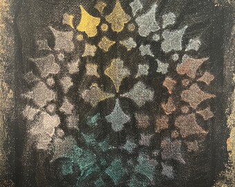 Shimmer - Unique, original peint à la main Acrylique pour 7x9 pouces Mandala Wall Art, Décor mural, Cadeau, Sans cadre