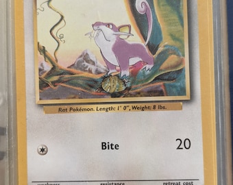 1999 rattata pokemon card 1999 Rattata Pokemon Card