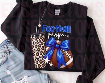 Football Mom PNG, Game Day Football PNG, Football Bow PNG, Sports Mom Sublimation Design, Football Season png, (Digital Download)