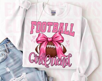 Football Girlfriend PNG, Game Day Football PNG, Football Bow PNG, Sports Gf Sublimation Design, Football Season png, (Digital Download)