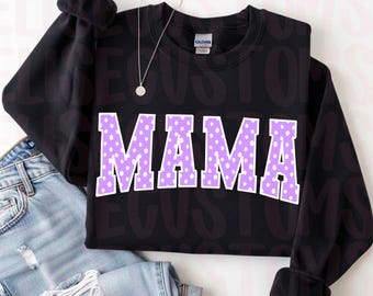 Polka Dot Mama PNG, Trendy Mom Graphic Tee Design (Digital Download)