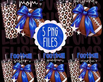 Football Family PNG Bundle, Football Mom PNG, Football Girlfriend, Sister Grandma Auntie, Game Day , 5 PNG Files(Digital Download)