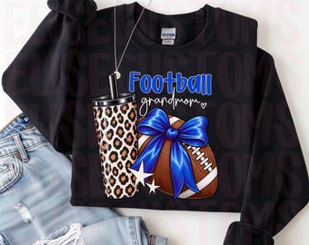 Football Grandmom PNG, Game Day Football PNG, Football Bow PNG, Sports Grandmom Sublimation Design, Football Season png, (Digital Download)